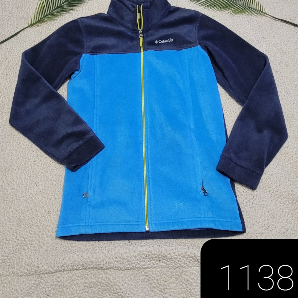 Columbia Blue‎ Full Zip Fleece Jacket Size L 14/16 - Picture 10 of 10